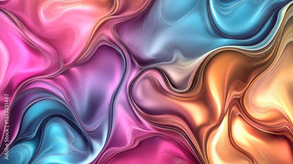 Poster abstract swirling liquid color pattern design