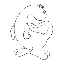 coloring pictures collection of dino cute animals. coloring pages for children that you can print on standard paper	
