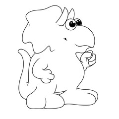 coloring pictures collection of dino cute animals. coloring pages for children that you can print on standard paper	
