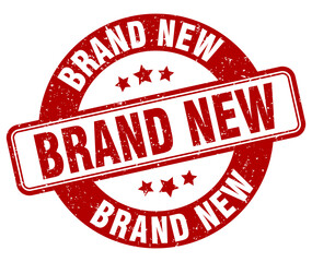 brand new stamp. brand new label. round grunge sign