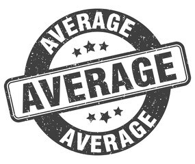 average stamp. average label. round grunge sign