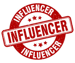 influencer stamp. influencer label. round grunge sign