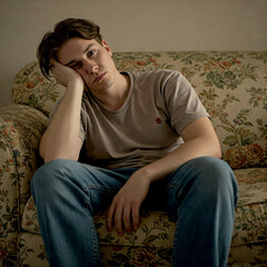 Obraz premium Emotion. Longing, sadness.