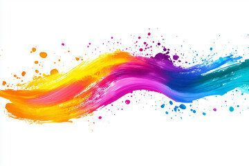 Freeform brushstrokes and paint splashes in vibrant tones. Expresses creativity and freedom for design studios or galleries