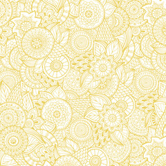 Seamless Wallpaper Vector Background Stock Illustration - Download Image Now - Floral Pattern.