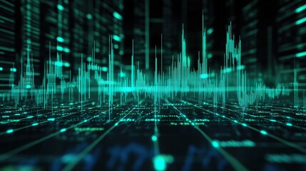 Green Digital Stock Market Trading Chart
