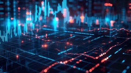 Obraz premium Stock Market Trading Chart 