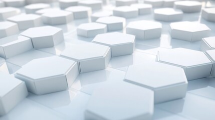 White Hexagon Grid

