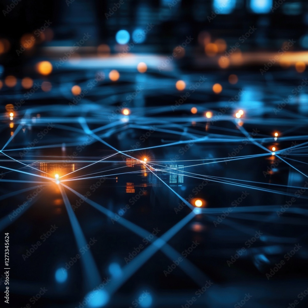 Poster innovative data flow visualization tech industry digital graphic futuristic environment abstract vie