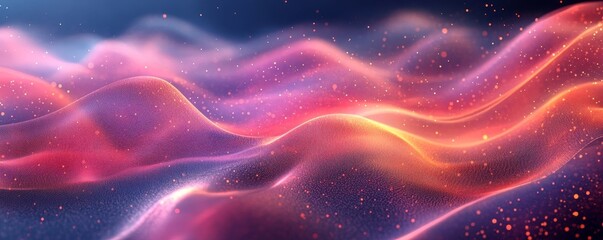 Obraz premium Futuristic Digital Technology Flow Background, Generative AI