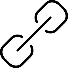 Link icon, attach link sign icon. internet url icon symbol. connection, attachment, connect, hyperlink icons button. editable stroke outline style for app user interface and web vector black elements