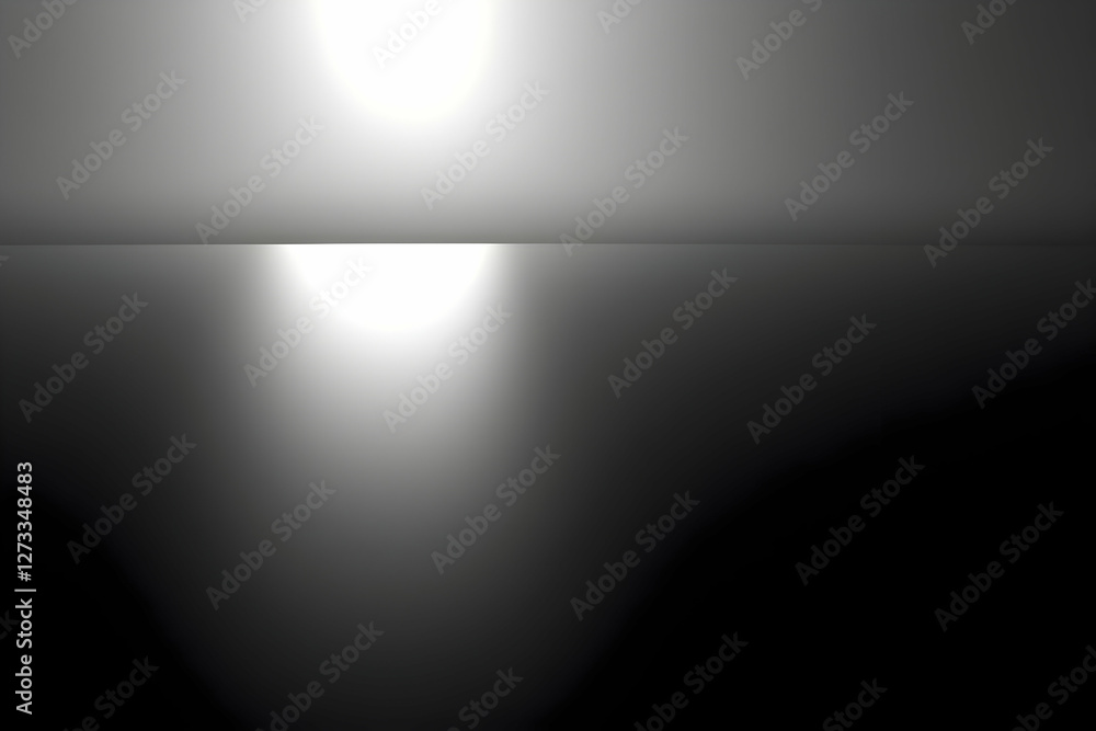 Poster abstract grayscale light reflection on a smooth surface