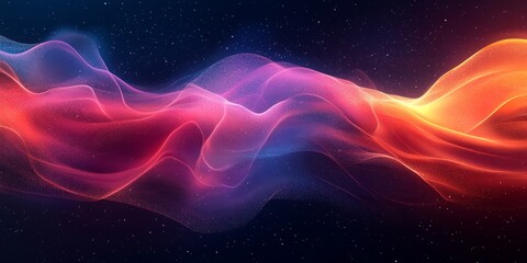 Obraz premium Abstract Fluid Lines with Colorful Background, Generative AI