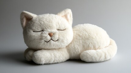 Obraz premium plush cat with its eyes half closed giving a sleepy and relaxed look