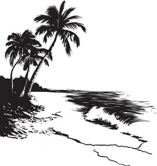 silhouette of palm trees