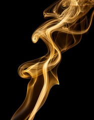 Obraz premium ゴールドの煙のカットアウト