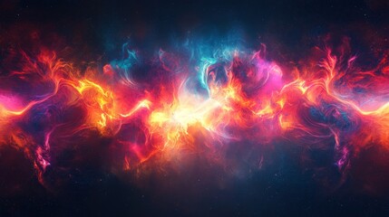Fototapeta premium Neon Digital Art Concept Background, Generative AI