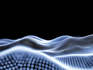 A futuristic digital background featuring flowing data streams and glowing particles, conveying a sense of innovation, technology, and digital progress.