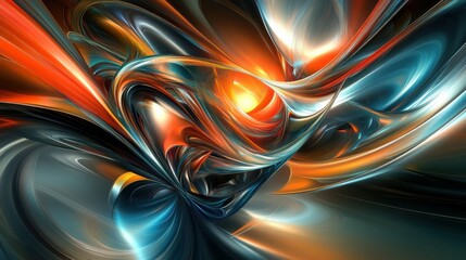 abstract digital composition with vivid colors and swirling effects, dynamic and energetic, focus on creativity and media art