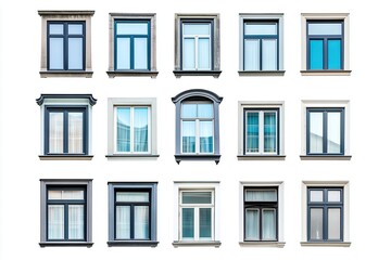 Fototapeta premium Window Set of 16: Varied Designs 