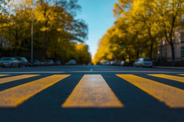 Obraz premium Crosswalk on Road 