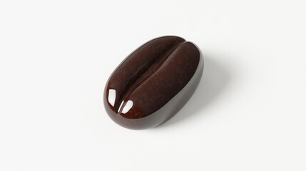 Single Coffee Bean Macro Photography: A Rich, Dark Brown Bean