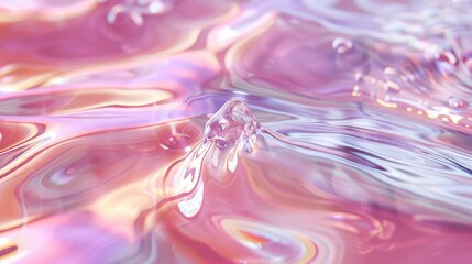 Abstract trendy holographic background. hologram gradient background with metalic waves.