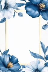 blue flower frame
