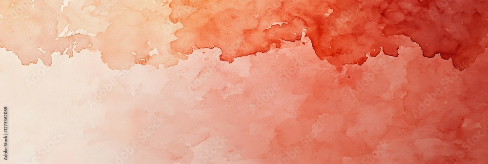 Poster a soft watercolor gradient featuring warm shades of red and peach, creating a calming and artistic b