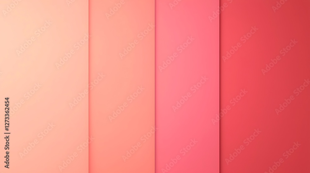 Poster a gradient of soft pink shades transitioning from light to dark, creating a harmonious and visually 