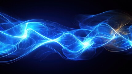 Abstract Blue Energy Waves Flowing Dynamically