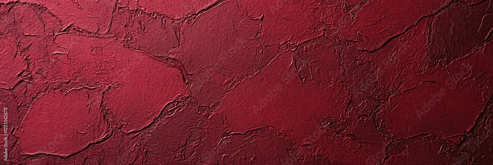Poster a textured red wall with intricate patterns, creating a rich and warm ambiance.