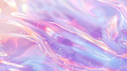 Abstract trendy holographic background. hologram gradient background with metalic waves.