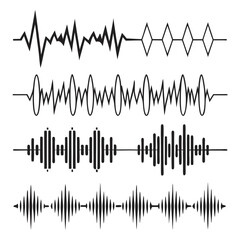 Music Sound Wave Set for Audio Visualization