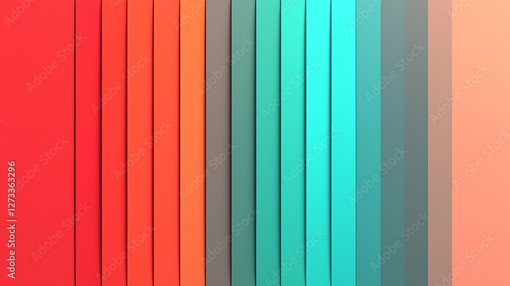 Poster a vibrant array of vertical strips in various colors, creating a visually striking pattern that high