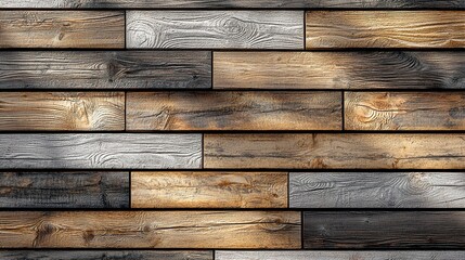 Naklejka premium Rustic Wooden Plank Wall 