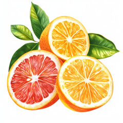 Fototapeta premium set of citrus fruits