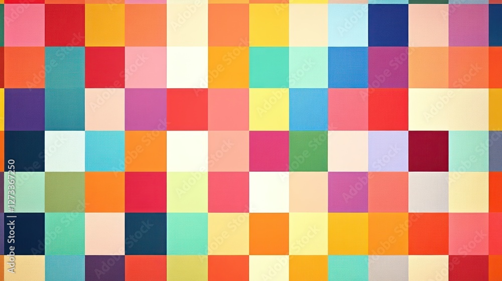 Poster Abstract Colorful Square Pattern Design