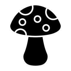 Mushrooms in Woods glyph icon
