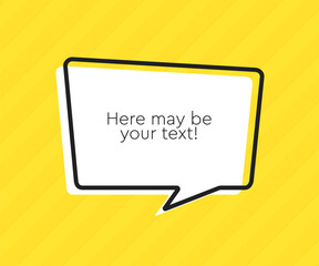 Speech bubble. Space for quote text, frame message
