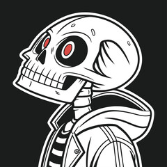 Unleash the Mystic Skulls: Explore Edgy and Unique Skull Illustrations for Bold, Abstract, and Expressionist with T-Shirt Designs.