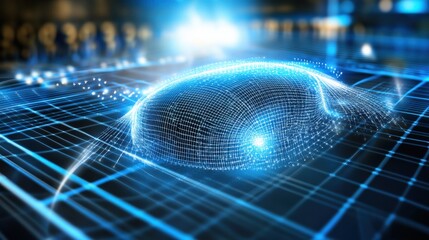 Dynamic digital landscape virtual reality technology background futuristic environment abstract viewpoint innovative concepts