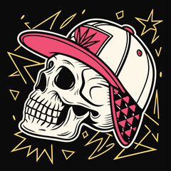 Unleash the Mystic Skulls: Explore Edgy and Unique Skull Illustrations for Bold, Abstract, and Expressionist with T-Shirt Designs.