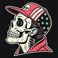 Unleash the Mystic Skulls: Explore Edgy and Unique Skull Illustrations for Bold, Abstract, and Expressionist with T-Shirt Designs.