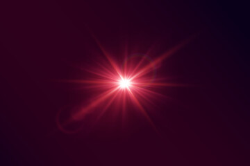 Red light effect of star and light.