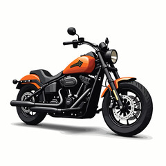 Luxury Motorcycle 3D Vector Sticker Design – High-Quality Graphics.