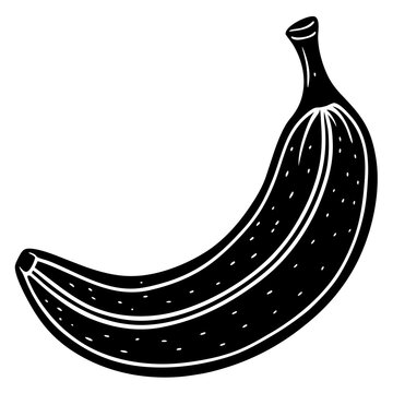 recommend clip art: banana black silhouette vector, Simple silhouette Design vector icon with white background. Fruit silhouette vector