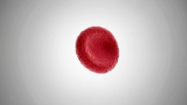 Red blood cells observed under a medical microscope.