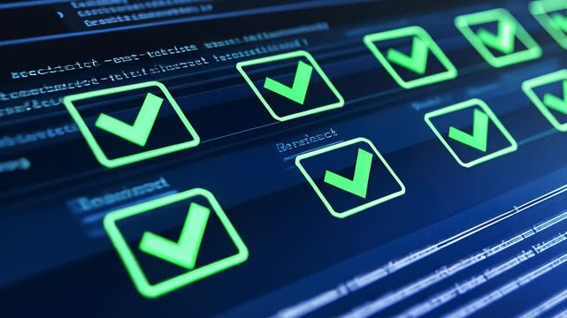 Checklists and feedback process in digital project management displayed on a computer screen