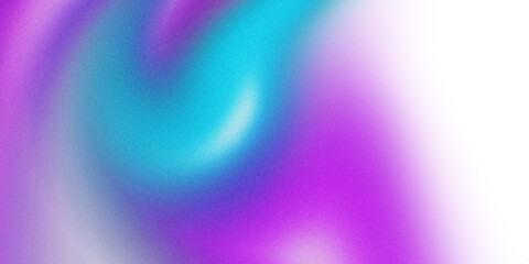 Abstract gradient in purple and turquoise colors with grainy texture on transparent background. Perfect for banners, posters, headers or cover designs